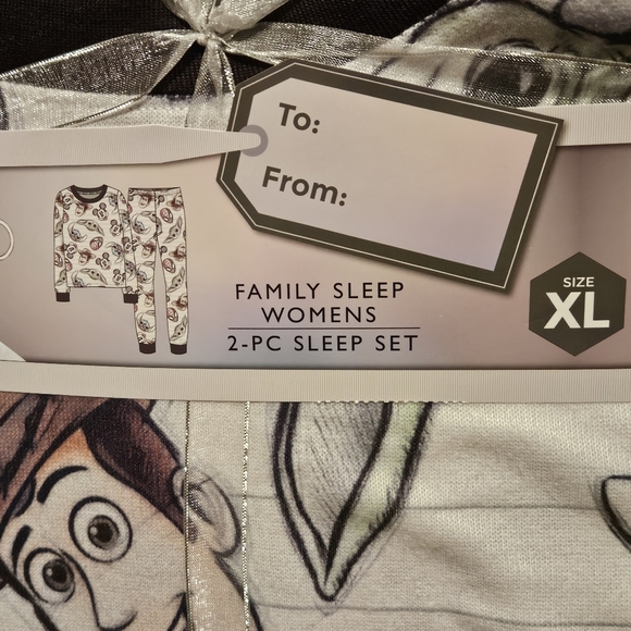 Women's Disney 100 Character Mash Up 2pc Pajama Set - White sXL - Picture 2 of 5